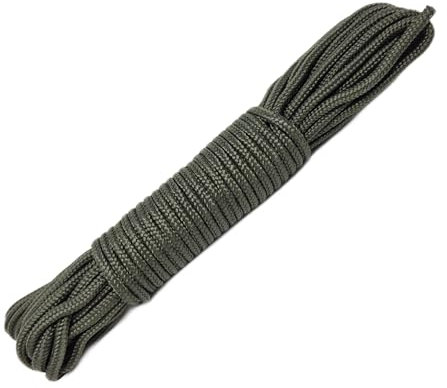 ESW LEISURE Guyline Rope For Tents Awning Camping Strong Lightweight Paracord Guy Ropes Guy Lines Fishing Outdoor Umbrella Bivvy Caravan Gazebo Tarp Windbreak Cord Line (Olive Green, 10 Metres)