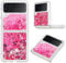 COTDINFOR Compatibile con Samsung Galaxy Z Flip 4 Custodia Liquido Cases Brillantini Sparkly Floating Trasparente Silicone Protettivo Quicksand Cover per Galaxy Z Flip 4 TPU Case Love Rosa YBWTLS.