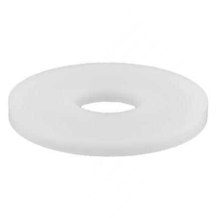 Unterlegscheiben M5 Kunststoff Polyamid Blank (Weiß) - DIN 9021 - Beilagscheiben - U-Scheiben - Flache Unterlegscheiben (Große: M5; Menge: 10 St.)