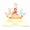 Postkarte Umständen 3D Pop-up Geburtstag Torte Zirkus - Geschenkkarten mit 3D Effekt, innovativ und genial, ideal für jeden Anlass, ein unvergessliches Geschenk für Ihre Lieben