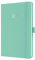 SIGEL J5409 Wochenkalender 2025 A5, Jolie, mintgrün, Hardcover mit Textileinband, Gummiband, Stiftschlaufe, Einstecktasche, 174 Seiten, vegan, Buchkalender, Terminplaner