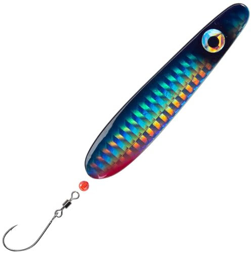 Troutwerk Inline Blinker 22g 7,4cm - Meerforellenblinker, Troutwerk Farbe:schwarz/blau/Holo