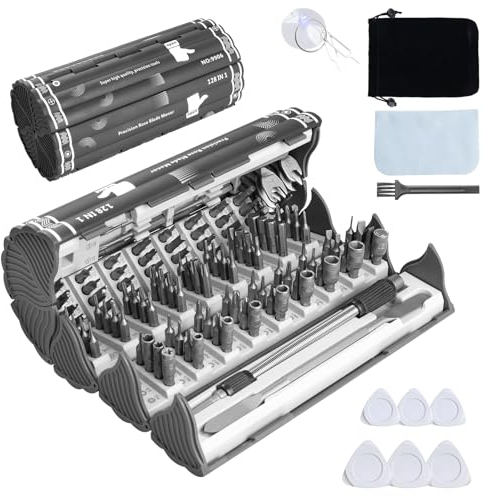 Brightison Juego Destornilladores Precisión 139 en 1 - Mini Kit Destornilladores Precisión Profesionales con Eje Flexible - Set Destornilladores Pequeño para Reparación PC Móvil Cámara Tableta Gafas
