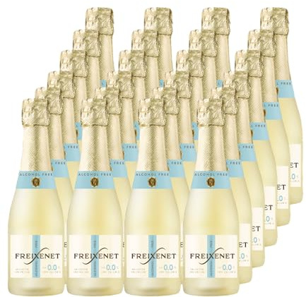 Freixenet Alcohol Free 0,0% (24 x 0,2 l) - alkoholfreier und kalorienreduzierter Sparkling in der Kleinflasche (Low-Calorie)