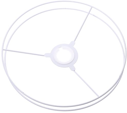 HOLIDYOYO 1 Satz Weißer Lampenschirmhalter – Metall-Diy-Trommel-Lampenschirm-Starker Ring 11 8 Durchmesser Ring-Lampenschirmring