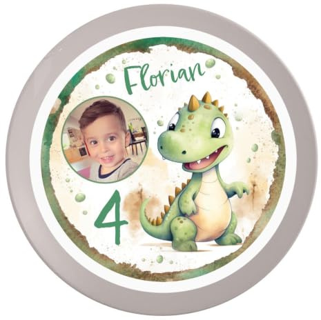 Tortenaufleger Geburtstag mit Bild Dino #3 Name & Zahl (20cm)