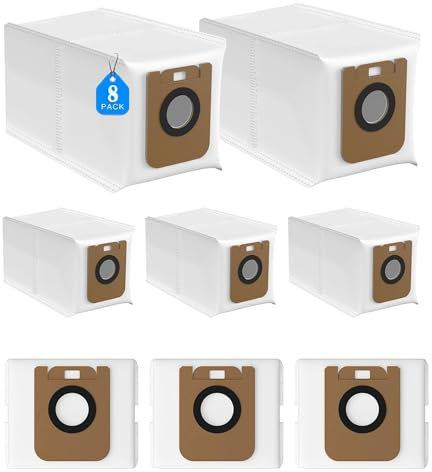 8 Stück Staubbeutel für D10 Plus / D10s Plus / Z10 Pro/ L10 PLUS Saugroboter, 2.5L Grosse Kapazität Ersatzbeutel Zubehör Staubsaugerbeutel, Staubsaugerbeutel Ersatz Beutel Zubehörset Ersatzteile
