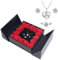 Generico Ewige Rose Boxe, Infinity Rose Boxe mit Herzförmiger Halskette und Ohrringen, Schmuck Geschenkbox, Muttertagsgeschenk Rosenbox, Valentinstag, Hochzeitstag Geschenke für Sie Freundin Frauen