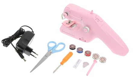 NUOBESTY Máquina De Coser Eléctrica Mini Portátil Para Principiantes y Avanzados Fabricada Materiales