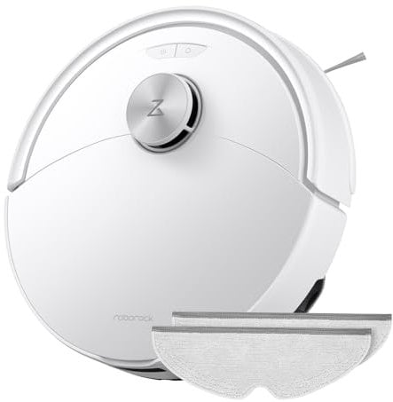 roborock Q10 S5-Set Saugroboter mit Wischfunktion, 10.000 Pa HyperForce Saugkraft, Dual Anti-Tangle System, Auto Lifting Mopping, Ideal für Tierhaare&Teppiche&Hartböden (Weiß)