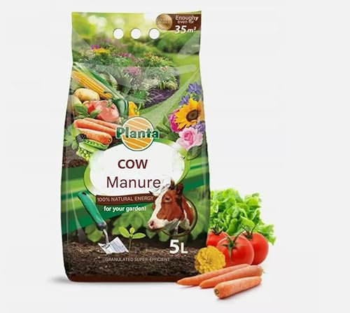 Cow Manure Pellets 5L/10L - Natural Fertilizer & Soil Enricher for Garden Plants (10L BAG)