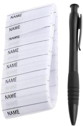 200 Stück Namensetiketten zum Aufbügeln,Beschriften mit Bügeletiketten mit Stift,Wäscheetiketten Namensschilder Aufbügeln,Wäscheetiketten Kinder Name für Kleidung Kindergarten und Schule