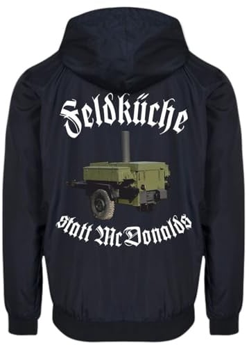 Spaß Kostet Herren Windbreaker Regenjacke NVA Feldküche Gulaschkanone 180/72 Größe S - 5XL