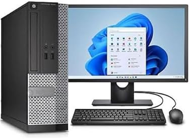 Desktop Rinnovato Completo - cpu i5, SSD 240 GB, compatibile Windows 11, Display 24, WiFi, Tastiera mouse, DVD, ufficio, Bundle Full HD, PC compatibile (Ricondizionato)
