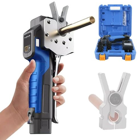 Cartellatrice Elettrica A Batteria Utensile professionale per la svasatura dei freni, senza fili, set di espansione da 1/4 a 3/4, kit di utensili per tubi, piegatubi in rame per tubi in ra