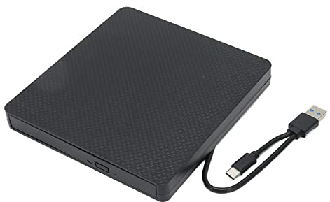 Ouitble Externes DVD Laufwerk Extern USB 3.0 CD Laufwerk Type-C CD DVD +/-RW Optical Drive für Laptop Desktop PC für WinsXP/2003/Vista/7/8/10/11/Linux/OS X 8.6