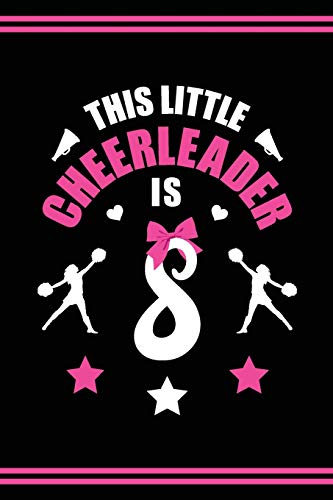 Cheerleader Book Girls Cheerleading Journal: Blank Lined Notebook + Goals and Wish List | 8th Birthday Little Girl Cheerleader Book | Black Pink Cover with Cheerleader Bow