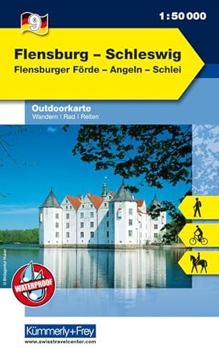 Flensburg - Schleswig Nr. 09 Outdoorkarte Deutschland 1:50 000: Flensburger Förde, Angeln, Schlei, water resistant (Kümmerly+Frey Outdoorkarten Deutschland, Band 9)
