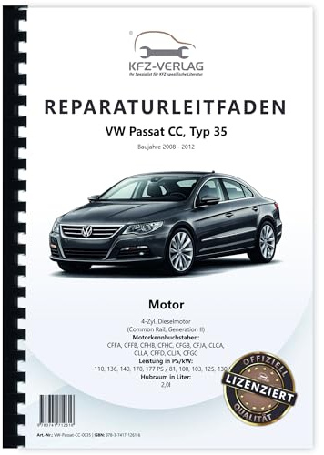 VW Passat CC Typ 35 (08-12) 2,0l Dieselmotor TDI 110-177 PS Reparaturanleitung
