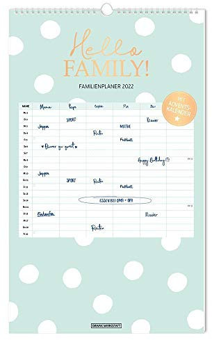 Familienplaner XXL 2022 Hello Family!: Familienplaner