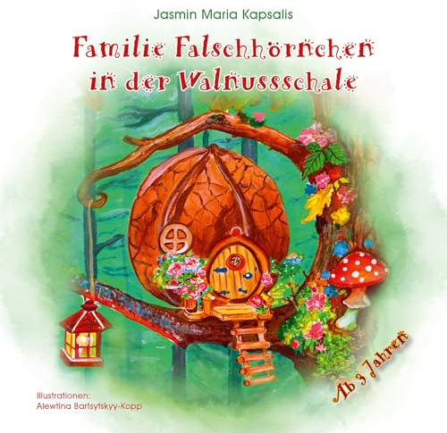 Familie Falschhörnchen in der Walnussschale