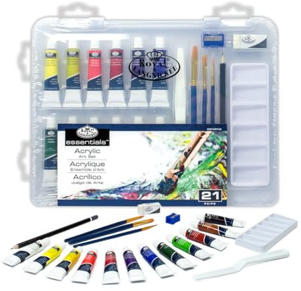 Royal & Langnickel Essentials Clear View Small Case Acrylic Art Set