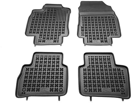 REZAW - PLAST Antirutschmatten Auto fußmatten passt für Nissan Tiida 2004-2012 Kompletter Schutz für Ihr Auto bei Allen Wetterbedingungen mit perfekt passenden Anti rutsch gummimatten