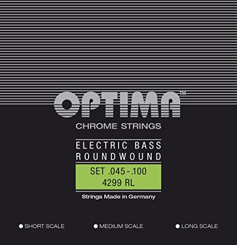 Optima E-Bass Saiten Chrome Strings. Round Wound Short Scale Satz 4-str. short-scale