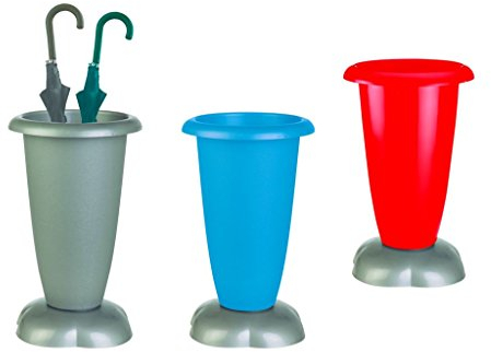 Bronzo Srl Portaombrelli A Forma Conica. Colorazioni Assortite: Rosso, Grigio, Blu. in Plastica.