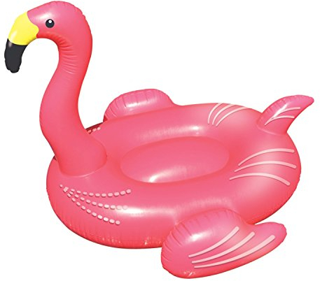 Tante Tina - Aufblasbares Schwimmtier, riesiger Flamingo 190*200*130cm - Schwimmring - Badeinsel - Schwimmreifen - Rosa