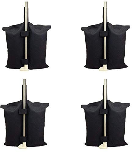 Grado Industrial Heavy Duty bolsa de pesos con doble costura, pierna pesos para Pop Up carpa peso bolsas de arena bolsa de pies al aire libre bolsa Negro.