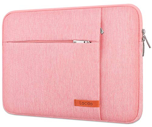 Lacdo Laptop Sleeve Case for 14 inch New MacBook Pro M5 Pro/Max A3426 A3427 (2026), M5/M4/M3/M2/M1 Chips Pro Max A3434 A3112 A3401 A3185 A2918 2025-2021, 13.8 Surface Laptop 7th Computer Bag, Peach