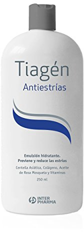 Tiagén - Anti-Dehnungsstreifen Feuchtigkeitscreme Mit Kollagen, Vitaminen Und Hagebuttenöl. Vorbeugend Und Reduzierend - 250 Ml.