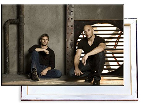 Unified Distribution Fast and Furious Stars Paul Walker und Vin Diesel - 120x80 cm - Bilder & Kunstdrucke fertig auf Leinwand aufgespannt und in erstklassiger Druckqualität