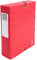 Exacompta - Ref. 50835E - 1 boite de classement avec élastiques Exabox - en carte lustrée 600g/m2 - Dos 8 cm - dimensions 25 x 33 cm - pour documents A4 - couleur rouge - livrée montée