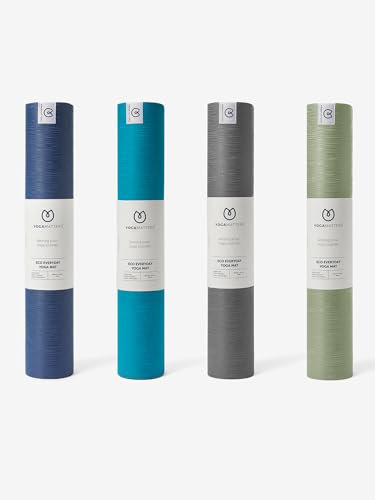 Yogamatters Eco Everyday Yoga Mat 4mm | Eco Friendly and Vegan | Natural Tree Rubber | Non-Slip Exercise Mat for Yoga, Pilates, Gym and Fitness (Midnight)