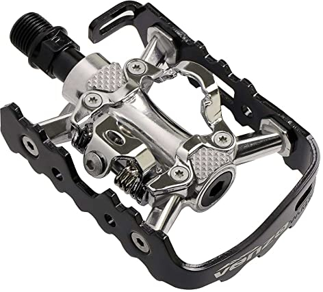 VENZO Vielseitig verwendbar, kompatibel mit Shimano SPD Mountainbike-Fahrrädern, versiegelte Clipless-Pedale – Dual-Plattform, vielseitig einsetzbar – ideal für Touren-, Straßen-, Trekkingräder