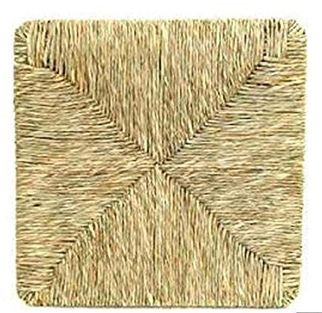 OKAFFAREFATTO MADDALONI Asiento con panel y fondo de auténtica paja para silla (pequeño pisa), 33 x 33 cm, diagonal 45 cm