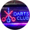 ADVPRO Dart Clubs Bar Pub VIP Open Dual Color LED Neon Sign Blue & Red 400 x 300mm st6s43-i3185-br