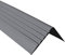 Nez de marche profilé d'escalier, PVC, adhésif et antidérapant, gris foncé, 50x42, 80cm, RGP