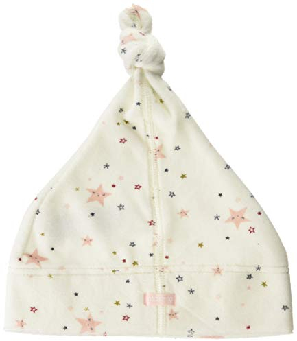 maximo Baby-Mädchen Zipfelmütze Beanie-Mütze, wollweiß-rose tan-sterne, 43