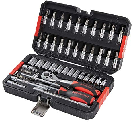 HM Müllner Steckschlüsselsatz 46-tlg. 1/4'-Vierkantantrieb 1/4'-Sechskantantrieb