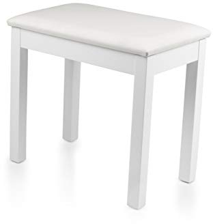 Gator Frameworks Traditional Wooden Keyboard & Piano Bench; White (GFW-KEYBENCH-WDWH)