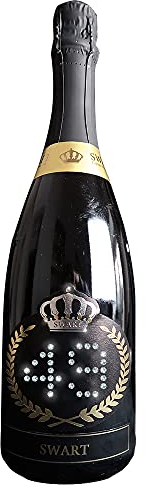 Swart - Idea regalo per compleanno - Bottiglia Tanti Auguri da 0,75L - Etichetta personalizzata con autentici cristalli - spumante Italiano di alta qualità