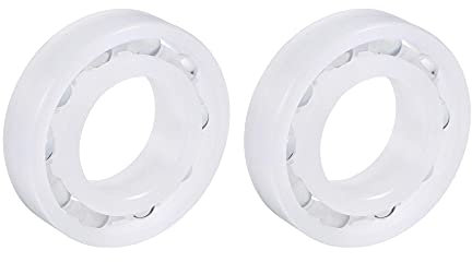 sourcing map 6005 Deep Groove Ball Bearings 25mm Bore 47mm OD 12mm Thick PP Plastic Open Type Glass Balls 2pcs