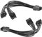2Pcs Sleeved 8 Pin to Dual 8 Standard Pcie Gpu Power Cable Splitter Adapter 8 Pin Female to Dual 8 Pin (6+2) Male8 and 6 Pin to 8 Pin Braided Pcie Cable(Lklyonewy)