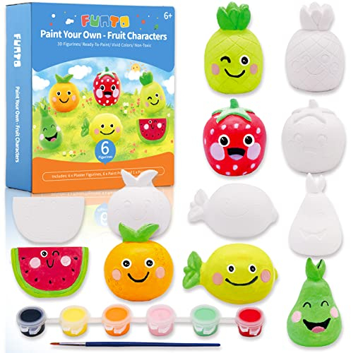 Funto Kit de pintura de frutas para pintar tus propias frutas, 13 piezas de arte y manualidades, proyectos de vapor, actividades creativas, juguetes de bricolaje, regalo para niños