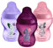 Tommee Tippee Closer to Nature Babyflaschen, Natürlich geformter Trinksauger mit Anti-Kolik-Ventil, 260 ml, 3er-Set, Rosa
