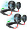 Lot de 2 ventilateurs de cou portables rechargeables mains libres mini USB tour de cou 3 vitesses réglables à 360 degrés rotation libre parfait pour le travail, les voyages, le bureau, la lecture