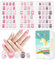 Allstarry Children Nails Press on Pre-glue Full Cover Glitter Heart Solid Color Short False Nail Kits Lovely Gift for Children Little Girls Nail Art Decoration - Pink Series